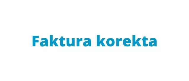 Faktura korekta